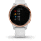 Garmin Vivoactive 4S GPS Smartwatch, White/Rose Gold, 010-02172-21