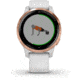 Garmin Vivoactive 4S GPS Smartwatch, White/Rose Gold, 010-02172-21