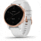Garmin Vivoactive 4S GPS Smartwatch, White/Rose Gold, 010-02172-21