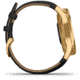 Garmin Vivomove 3 Luxe Hybrid Smartwatch w/Leather Band, 24K Gold/Black, 010-02241-02