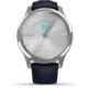 Garmin Vivomove 3 Luxe Hybrid Smartwatch w/Leather Band, Navy/Silver, 010-02241-00