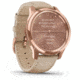 Garmin Vivomove 3 Luxe Hybrid Smartwatch w/Leather Band, Rose Gold/Light Sand, 010-02241-01