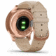 Garmin Vivomove 3 Luxe Hybrid Smartwatch w/Leather Band, Rose Gold/Light Sand, 010-02241-01