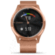Garmin Vivomove 3 Luxe Hybrid Smartwatch w/Milanese Band, 18K Rose Gold/Black, 010-02241-04
