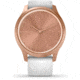Garmin Vivomove 3 Style Hybrid Smartwatch w/Silicone Band, Rose Gold/White,, 010-02240-00