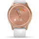 Garmin Vivomove 3 Style Hybrid Smartwatch w/Silicone Band, Rose Gold/White,, 010-02240-00