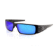 Gatorz OCTANE Sunglasses, Black Frame, Smoked Polarized W/Blue Mirror Lens, Polarized, OCTBLK01P-B