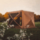 Gazelle G6 Deluxe 6-Sided Portable Gazebo Pop-Up Hub Screen Tent, Badlands Brown, 8-Person, GG610BR