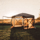 Gazelle G6 Deluxe 6-Sided Portable Gazebo Pop-Up Hub Screen Tent, Badlands Brown, 8-Person, GG610BR