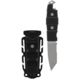 Gear Aid Kotu Tanto Survival Knife w/ Quick Release Sheath and Removable Belt Clip, Titanium-coated 3in Blade, Acetal Handle, Black, 62040