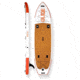 Glide Angler Inflatable Paddle Board, White/Brown/Red, 11ft X 36in X 6in, o2-ANGL