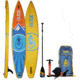 Glide Quest Inflatable Paddle Board, Blue/Orange/Yellow, 12ft 6inX 30in X 6in, o2-QEST