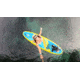 Glide Retro Inflatable Paddle Board, Blue/Yellow, 10ft 6 X 33in X 6in, o2-RET-BL