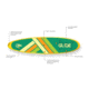 Glide Retro Inflatable Paddle Board, Green/Yellow, 10ft 6 X 33in X 6in, o2-RET-GR