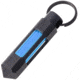 Glow Rhino Fob, Matte Black Steel with Blue Tritium, FOB-001-MB-XB
