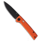 Glow Rhino Glow Rhino Fermi Liner Lock Knife Orange G-10 + Tritium Thumb Stud 3" Black, Orange, D2, adult, BHQ-200868