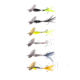 Googan Squad Whirly Bird Spinnerbait, 1/16 oz Feathered Trebles, Chartreuse, GBWB-116-CHT