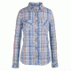 Zuma Plaid Shirt With Convertible Sleeve - Womens-Indigo-Large