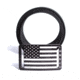 Grip6 Narrow Black Flag Buckle w/Black Strap, 36, NB-USA-NJA-LS-BLK-1.1-36
