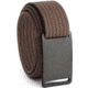 Grip6 Narrow Gunmetal Buckle Belt w/Dark Brown Strap, 36, NB-GUNMETAL-LS-MOC-1.1-36