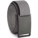 Grip6 Narrow Gunmetal Buckle Belt w/Grey Strap, 44, NB-GUNMETAL-LS-GRY-1.1-44