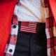 Grip6 Standard USA Red Flag Buckle w/Black Strap, 44, SB-USA-EMB-MS-JET-1.5-44