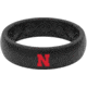 Groove Life Thin Nebraska Color Logo Silicone Ring, Black, 05, 58041