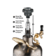 Growlerwerks uKeg 128 oz Pressurized Growler, Stainless Steel GWA1002-ST-NB-00