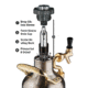 Growlerwerks uKeg 64 oz Pressurized Growler, Stainless Steel GWA1001-ST-NB-00