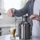 GrowlerWerks uKeg Nitro Cold Brew Coffee Maker, Black Chrom, 50 oz, GWA1058-BC-NB-N2