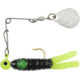 H&amp;H Lure Company Cajun Super Spin, Black/Chartreuse Tail &amp; Dot, Nickel Blade, 1/8oz, CSS-24N