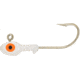 H&amp;H Lure Company Double Eye SW Jighead 1/4 oz, 2/0 Hook, White, 10/Pack, D1410-02