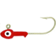 H&amp;H Lure Company Double Eye SW Jighead 1/8 oz, 1/0 Hook, Red, 10/Pack, D1810-01