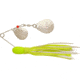 H&amp;H Lure Company Double Spinner, Chartreuse/White, 3/8oz, HHDS115-35