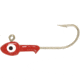 H&amp;H Lure Company H&amp;H Double Eye SW Jighead 1/4 oz, 2/0 Hook, Red, 10/Pack, D1410-01