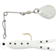H&amp;H Lure Company Pro Cajun Spin, White/Black Dot, Nickel Blade, 1/16oz, CS-10N