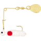 H&amp;H Lure Company Pro Cajun Spin, White/Red Dots, Gold Blade, 1/32oz, CGS-13G