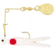 H&amp;H Lure Company Pro Cajun Spin, White/Red Throat, Gold Blade, 1/16oz, CS-13G