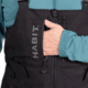 Habit Anglers Bluff Rain Bib, Habit Gray Waves/Black, Medium, RS10033-O-8-6-M-4G5