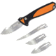 Havalon Talon Hunt Interchangeable Fixed Blade Knife Set, 4 Blades, Roll Pack, Black/Orange, XTC-TH