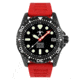 Hawaiian Lifeguard Association Dive Watches, Black Dial, Red Strap, Black, One Size, HLA 5412