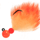 Hawken Outdoors Aerojig Aero-Rabbit Bead Jig, 1/8 oz, Orange/Peach, AJR18005