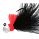 Hawken Outdoors Aerojig Marabou Jig 1/4 oz, 1/0 Hook, Nightmare White/Red &amp; Black, AJM14136