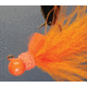 Hawken Outdoors Aerojig Marabou Jig 1/4 oz, 1/0 Hook, Orange &amp; Flame, AJM14120