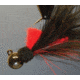 Hawken Outdoors Aerojig Marabou Jig Number 105 1/8 oz, Number 1 Hook, Black &amp; Red, AJM18105