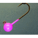 Hawken Outdoors Aerojig Plain Jighead, 1/8 oz, 1/0 Hook, Cerise 3/Pack, Custom Gamakatsu Hook, AJP18004