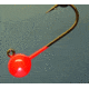 Hawken Outdoors Aerojig Plain Jighead, 1/8 oz, 1/0 Hook, Flame 3/Pack, Custom Gamakatsu Hook, AJP18009