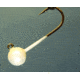 Hawken Outdoors Aerojig Plain Jighead, - P-3 - 1/4 oz, 1/0 Hook Pearl White, 3/Pack, Custom Gamakatsu Hooks, AJP14003