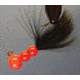Hawken Outdoors Beau Mac Marabou Jig, 1/8 oz, Number 1 Hook, Flame &amp; Black, SMJ18001