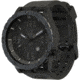 Hazard 4 Heavy Water Diver, 50mm Titanium Watch Bracelet with Tritium, Black Dial, Charcoal Texts, Blue/Red Tritium, HWD-TIPV-B-KC-BBRB
